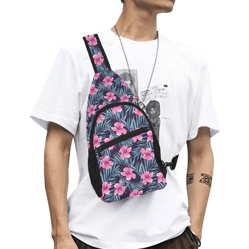 Hibiscus Pattern Print Design 05 All Over Print Chest Bag