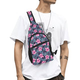 Hibiscus Pattern Print Design 05 All Over Print Chest Bag