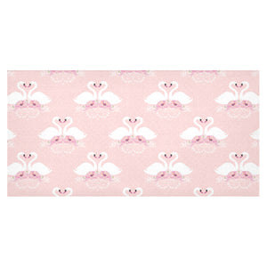White swan and flower love pattern Tablecloth