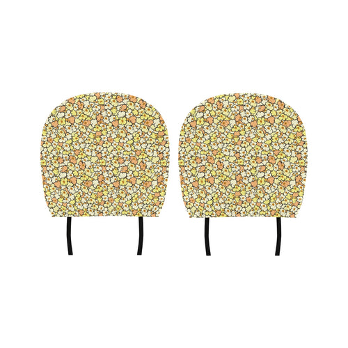 Popcorn Pattern Print Design 03 Car Headrest Cover