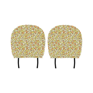 Popcorn Pattern Print Design 03 Car Headrest Cover