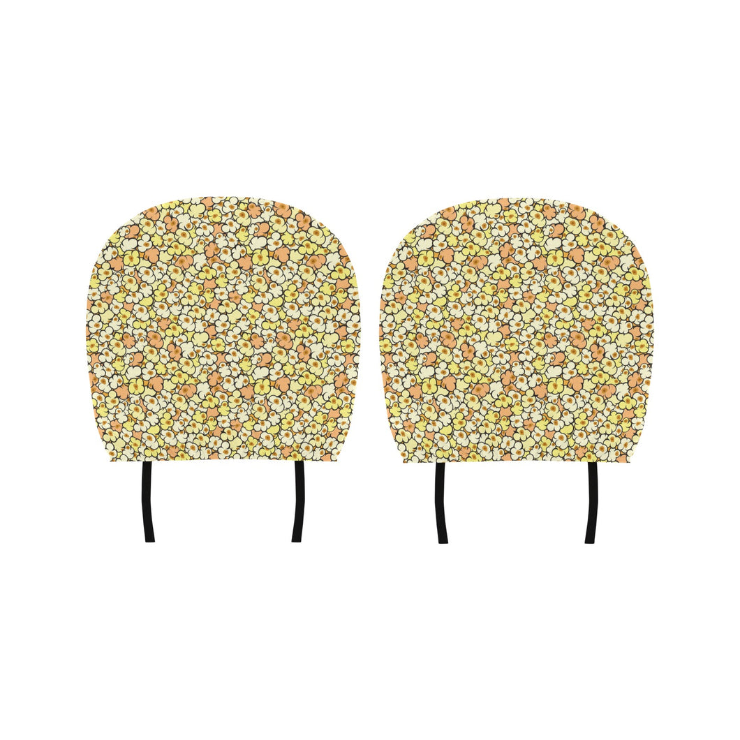 Popcorn Pattern Print Design 03 Car Headrest Cover