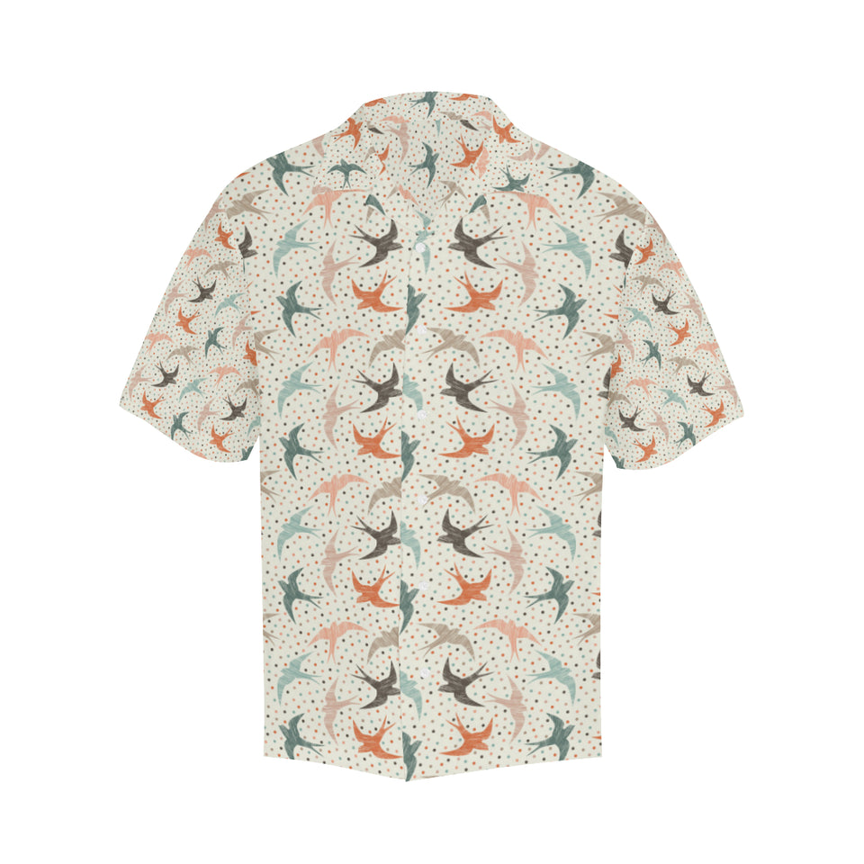 Swallow Pattern Print Design 02 Men's All Over Print Hawaiian Shirt (Model T58)