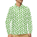 Hop pattern background Men's Long Sleeve Polo Shirt