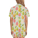 Guava design pattern Women's V-Neck Short Pajama Set