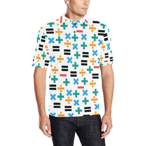 Math Pattern Print Design 05 Men's All Over Print Polo Shirt