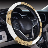 Sketch style cookie pattern Car Steering Wheel Cover