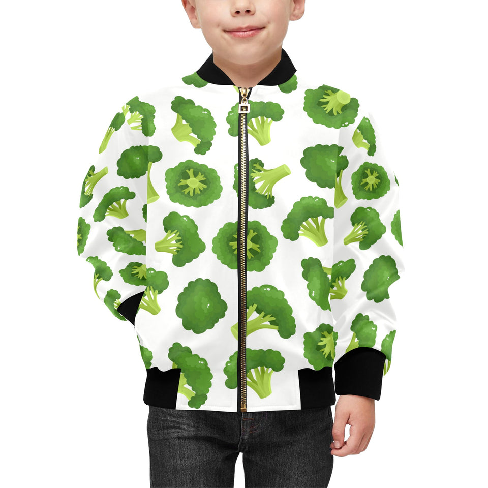 Cute broccoli pattern Kids' Boys' Girls' Bomber Jacket