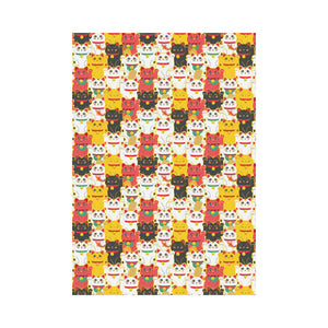 Colorful Maneki neko cat pattern House Flag Garden Flag