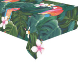 Parrot Palm tree leaves flower hibiscus pattern Tablecloth