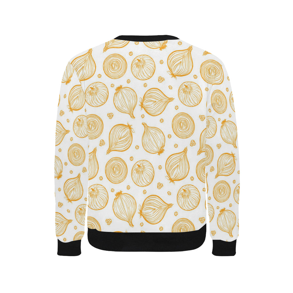 hand drawn onion pattern Men's Crew Neck Sweatshirt