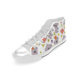 Cute koalas teapots tea Men's High Top Canvas Shoes White