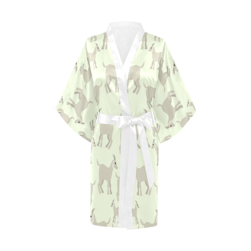 Little young goat pattern Women's Short Kimono Robe
