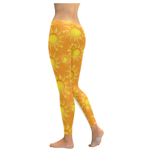 Sun orange background Women's Legging Fulfilled In US