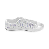 Hand painting Watercolor Lavender Men's Low Top Canvas Shoes White