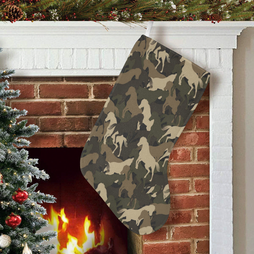 Horse Camouflage Pattern Christmas Stocking