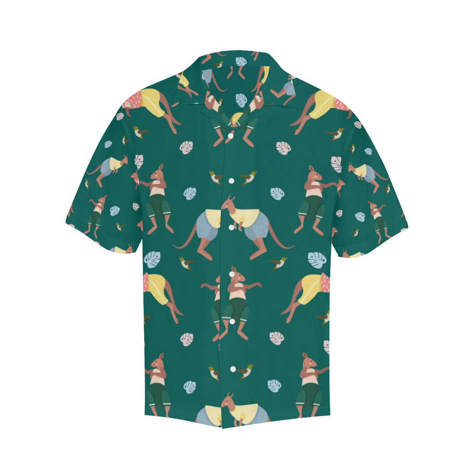 Kangaroo leaves pattern Men's All Over Print Hawaiian Shirt