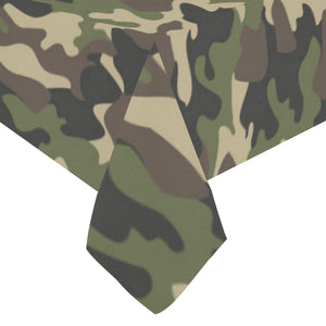 Dark Green camouflage pattern Tablecloth