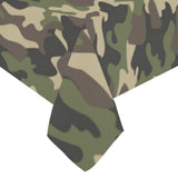 Dark Green camouflage pattern Tablecloth