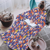 Goldfish Pattern Print Design 04 Blanket Robe with Sleeves