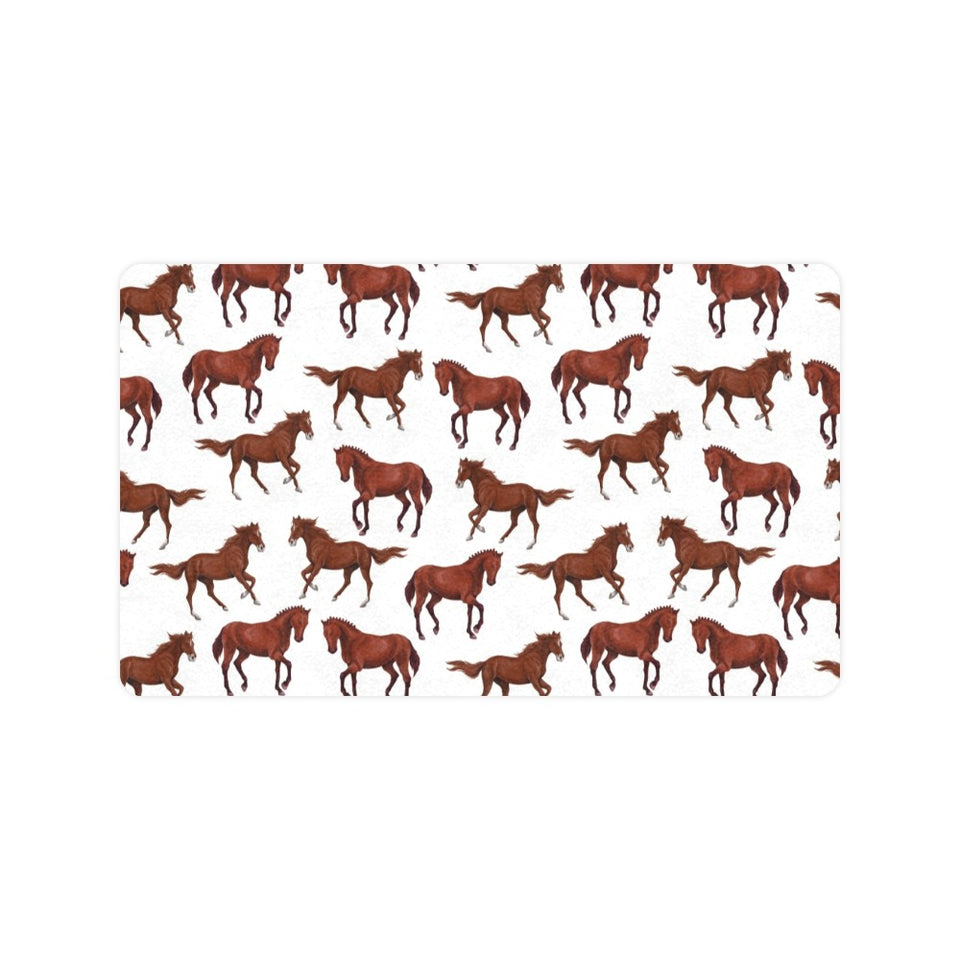 Horses running pattern background Doormat
