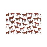 Horses running pattern background Doormat