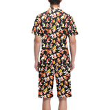 Goldfish Pattern Print Design 03 Men's V-Neck Short Pajama Set