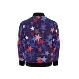 Red blue star pattern Kids' Boys' Girls' Bomber Jacket