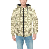 Light Green camouflage pattern Men's Padded Hooded Jacket