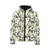 Canabis Marijuana Weed Pattern Print Design 05 Kids' Boys' Girls' Padded Hooded Jacket