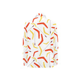 Waterclor boomerang Australian aboriginal ornament Women's Long Sleeve Polo Shirt