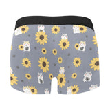 Cute hamster sunflower pattern background Men's All Over Print Boxer Briefs Men's Underwear