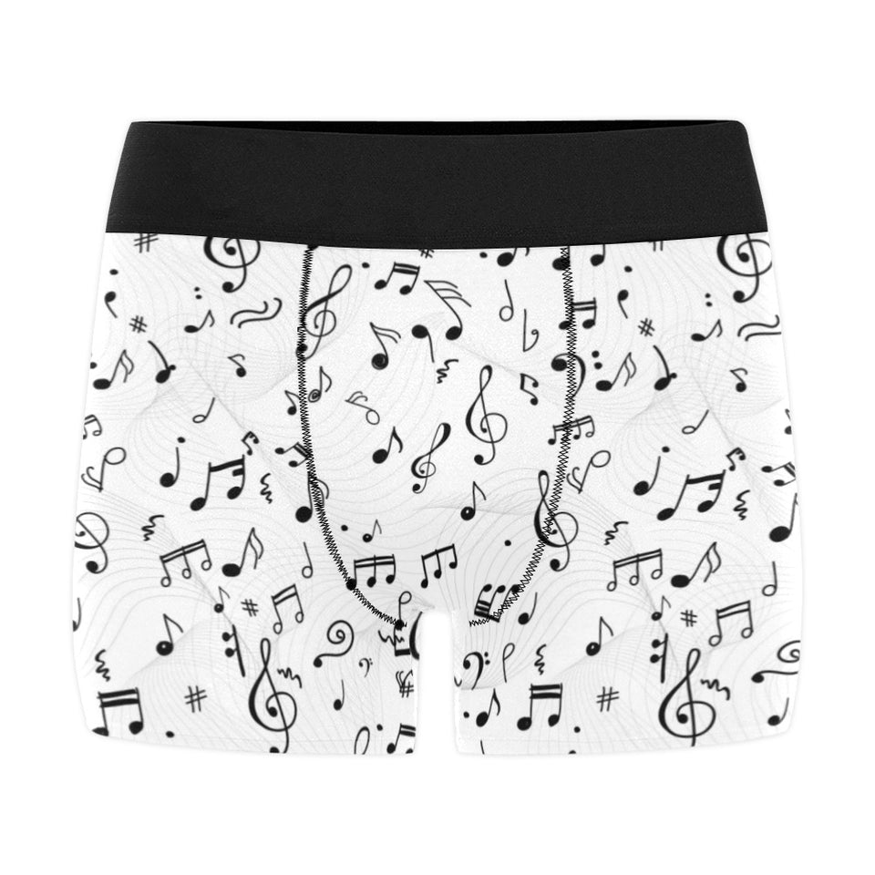 Music Notes Pattern Print Design 04 Men's All Over Print Boxer Briefs Men's Underwear