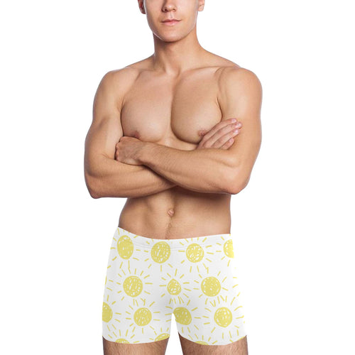 hand drawn sun pattern Men's Swimming Trunks