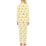 oranges leaves pattern Women's All Over Print Pajama Set