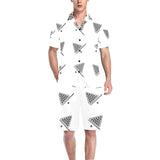 Billiard Ball Pattern Print Design 03 Men's V-Neck Short Pajama Set