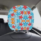 Blue red orange starfish pattern Car Headrest Cover