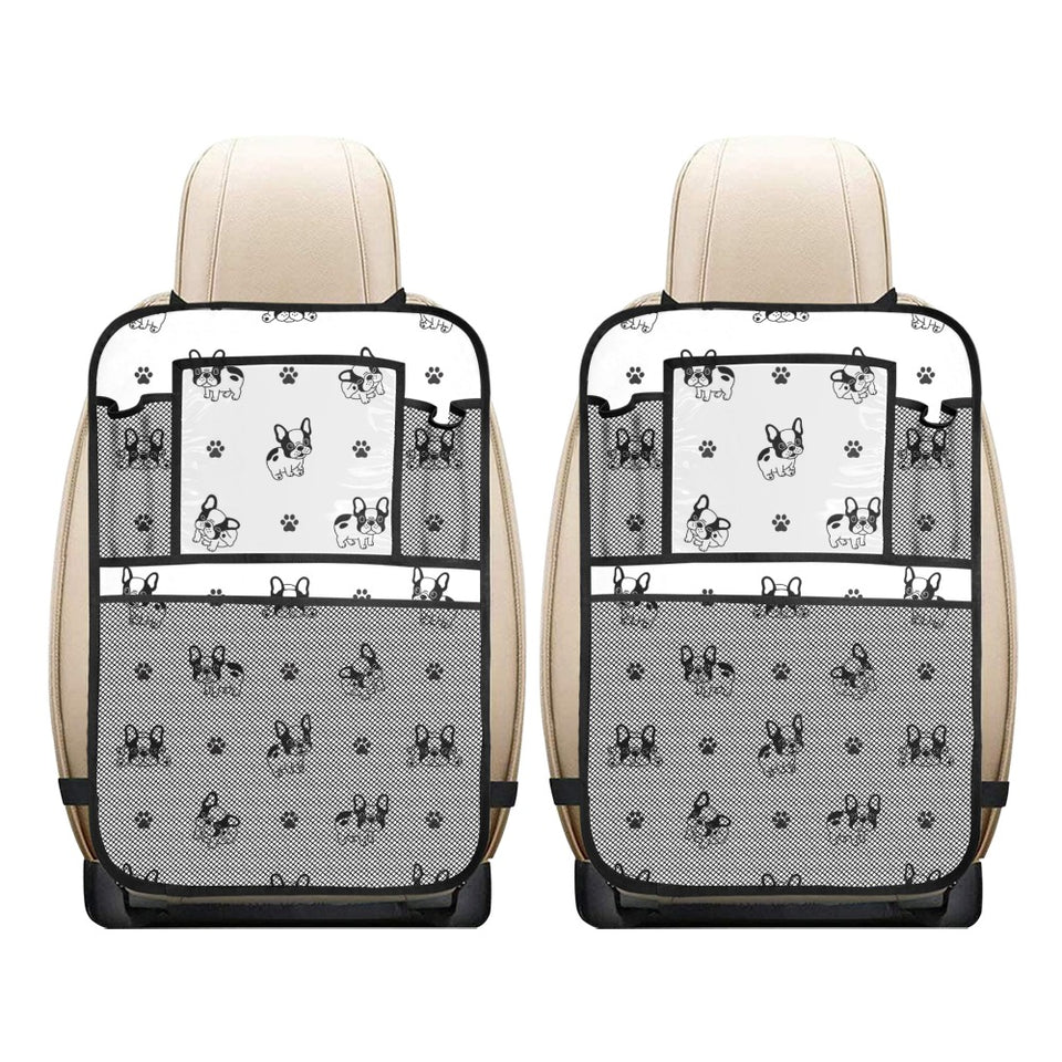 Cute french bulldog paw pattern Car Seat Back Organizer