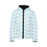 Swordfish Pattern Print Design 01 Kids' Boys' Girls' Padded Hooded Jacket