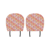 Pig Pattern Print Design 04 Car Headrest Cover