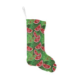 Watermelons tropical palm leaves pattern backgroun Christmas Stocking