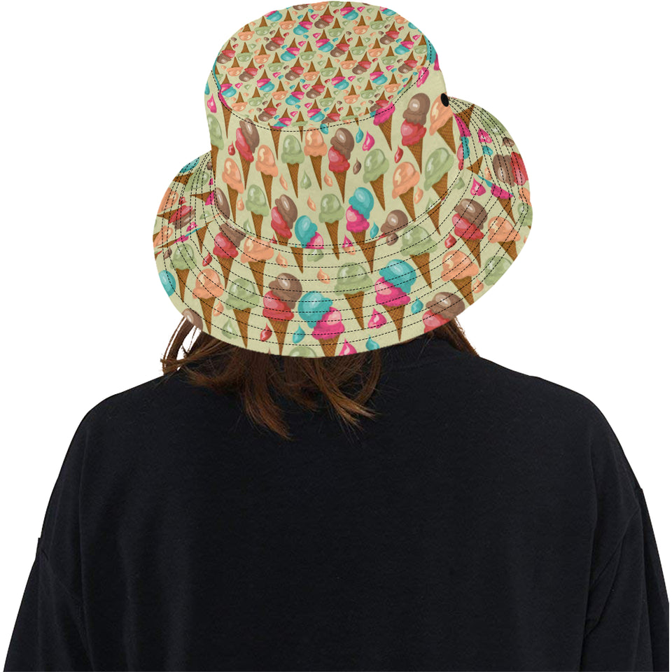 Colorful ice cream pattern Unisex Bucket Hat