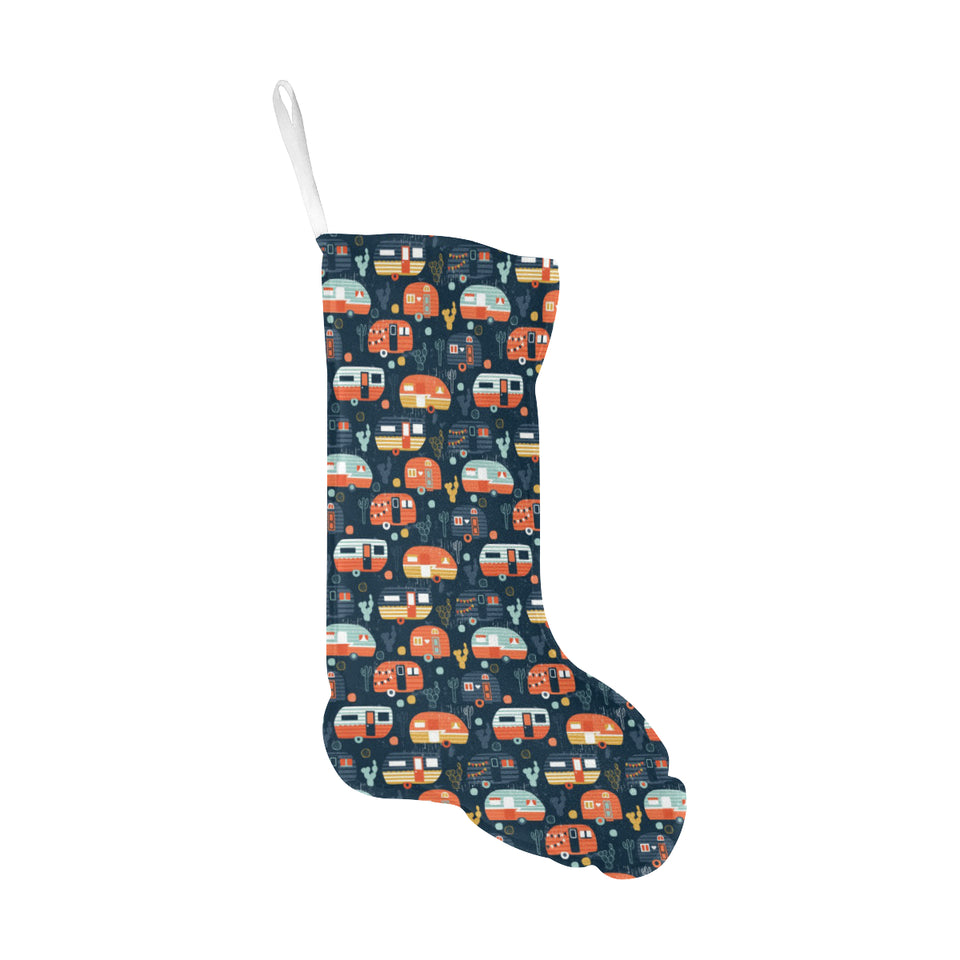 Camper Van Pattern Print Design 05 Christmas Stocking