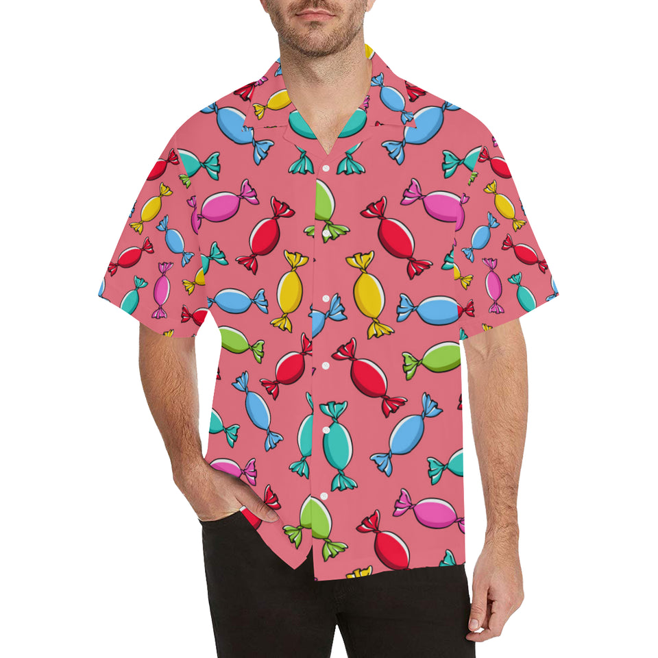 Colorful wrapped candy pattern Men's All Over Print Hawaiian Shirt