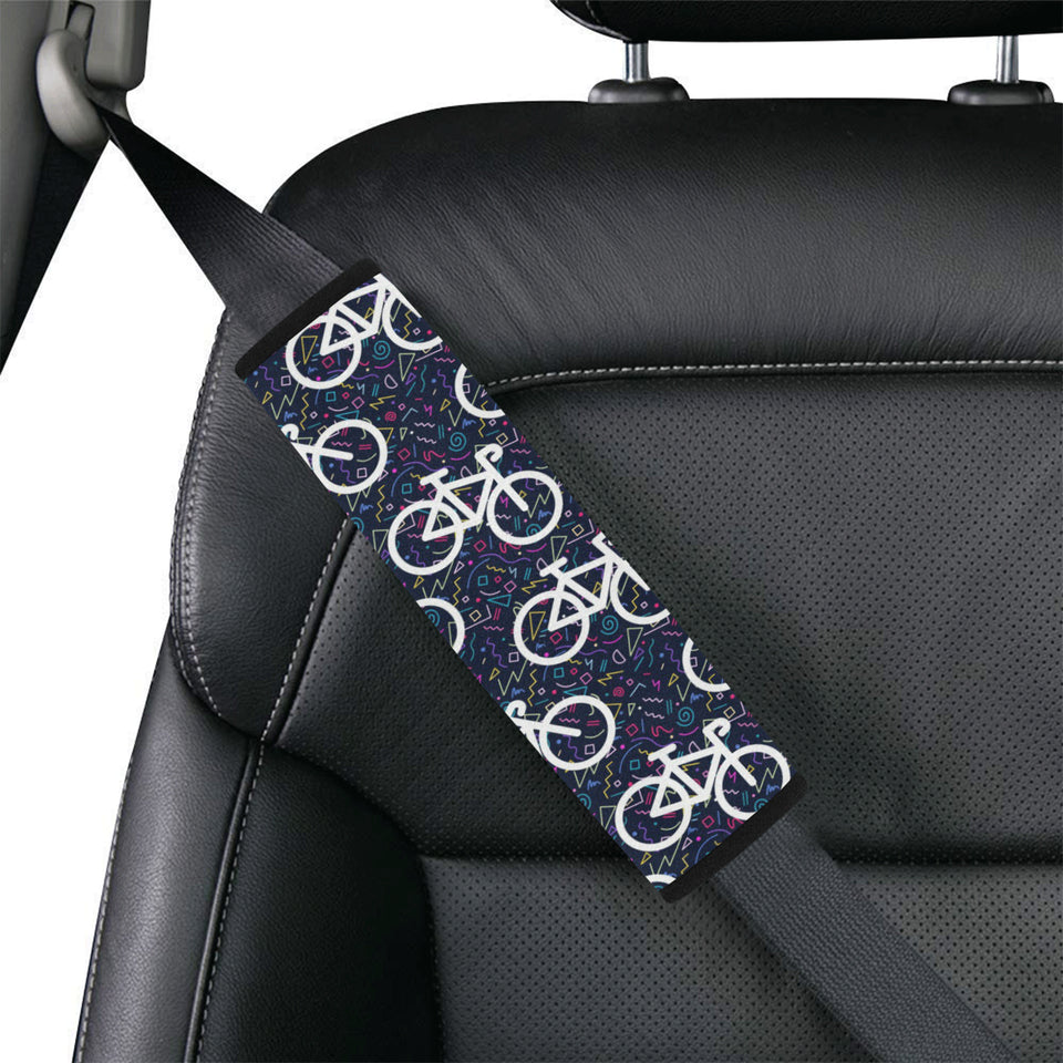 Bicycle Pattern Print Design 03 Car Seat Belt Cover