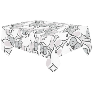 Cute french bulldog head pattern Tablecloth