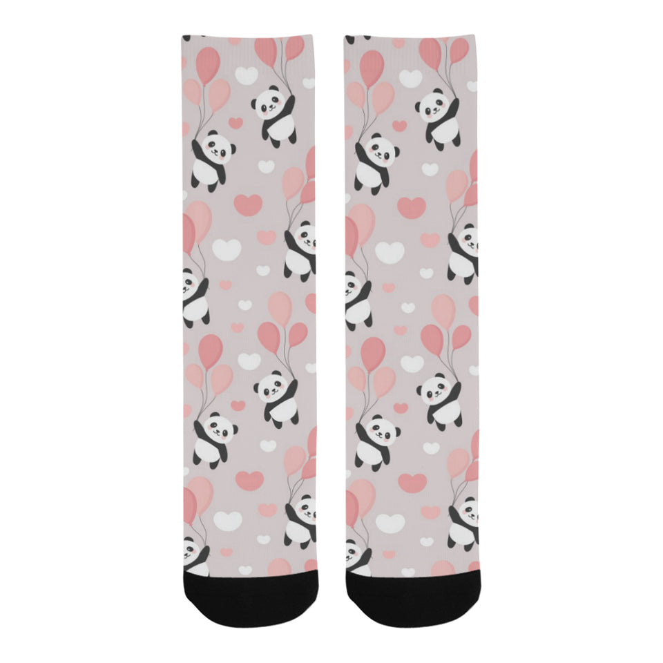 Cute panda ballon heart pattern Crew Socks