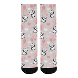 Cute panda ballon heart pattern Crew Socks