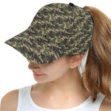 Dark Green camouflage pattern All Over Print Snapback Cap