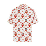 Daruma japanese wooden doll design pattern Men's All Over Print Hawaiian Shirt